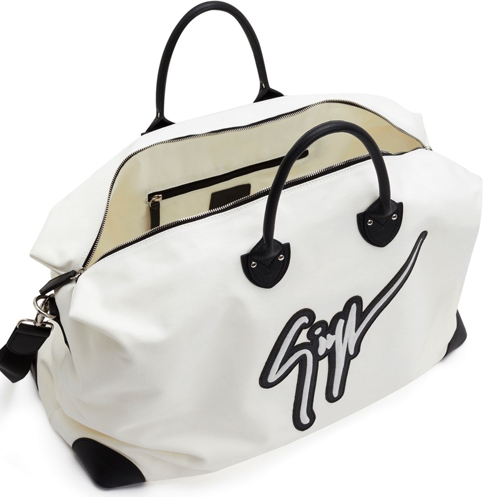 giuseppe zanotti NEW white carryall weekend bag - Picture 1 of 6